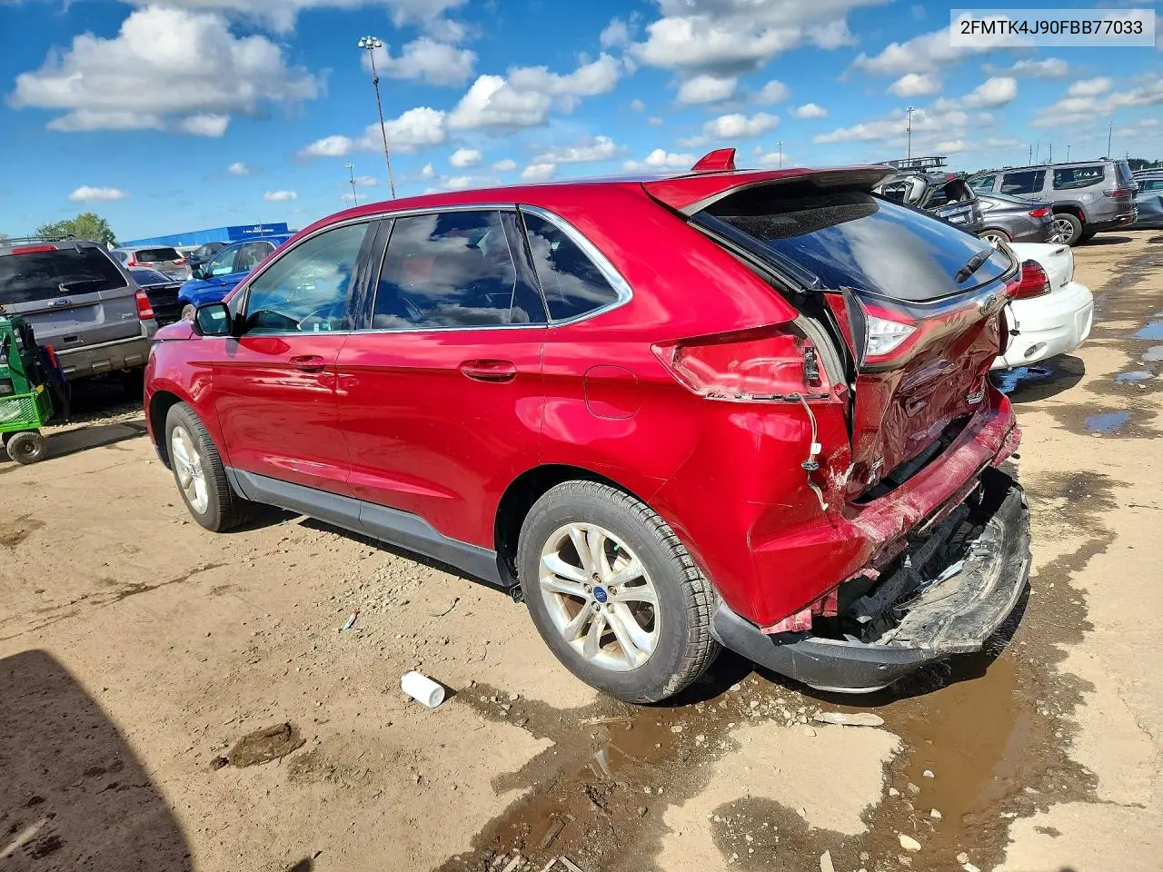 2015 FORD EDGE VIN 2FMTK4J90FBB77033 — фото 2