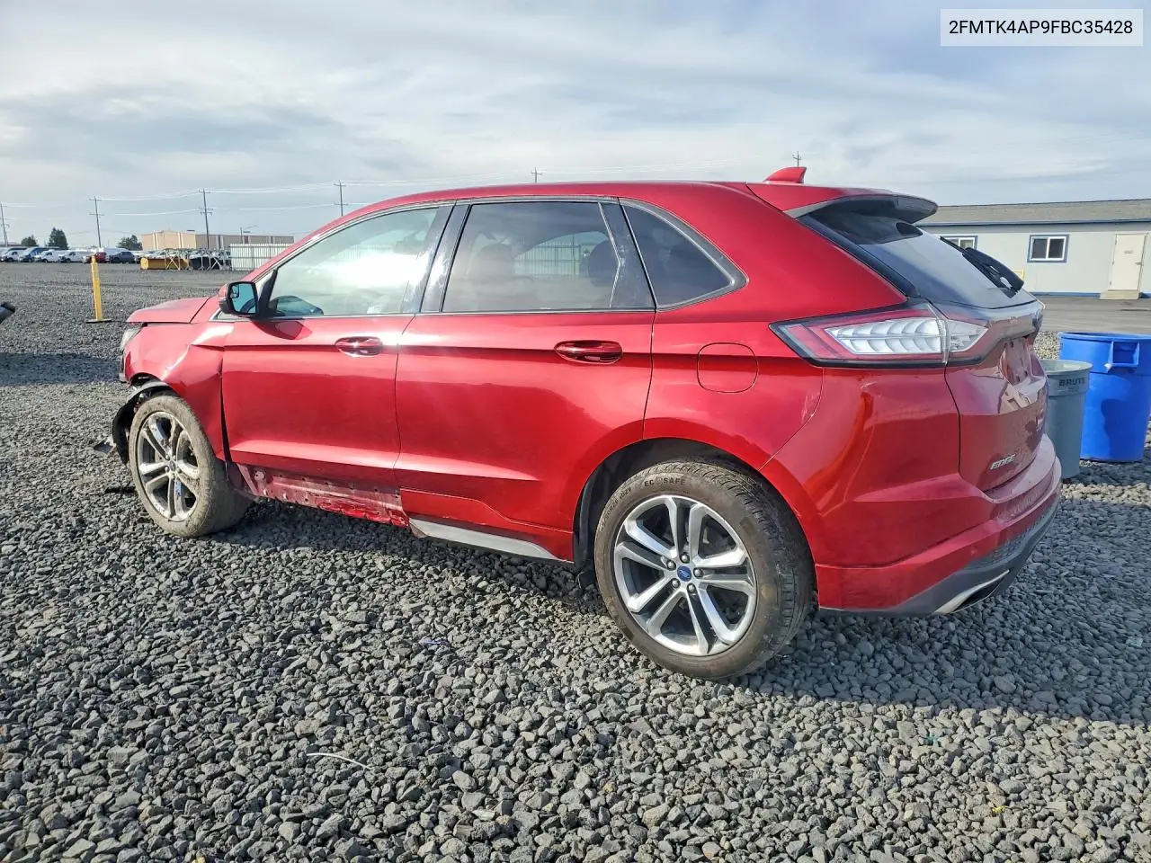 2015 FORD EDGE VIN 2FMTK4AP9FBC35428 — фото 2