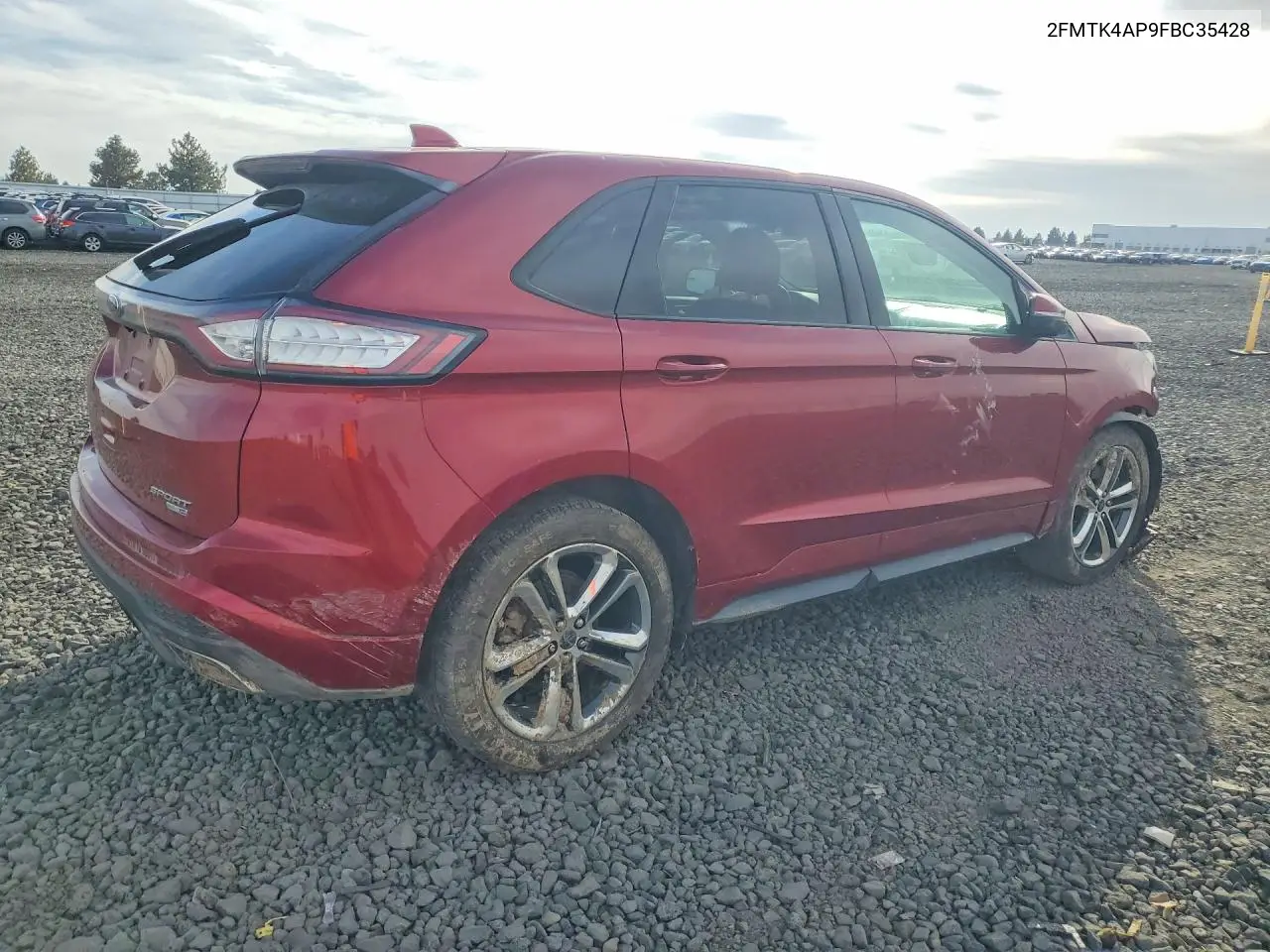2015 FORD EDGE VIN 2FMTK4AP9FBC35428 — фото 3