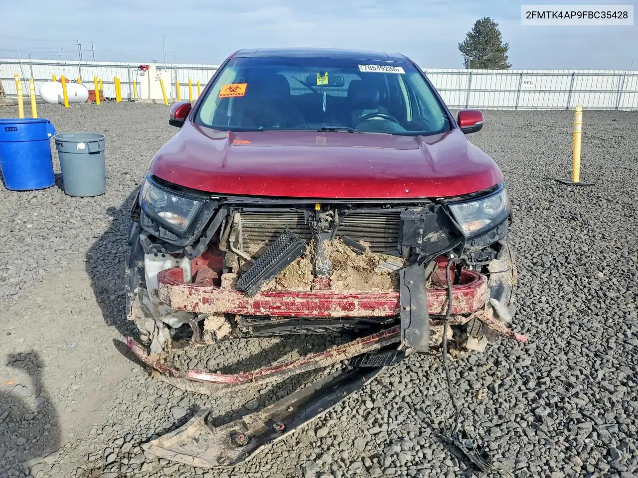 2015 FORD EDGE VIN 2FMTK4AP9FBC35428 — фото 5