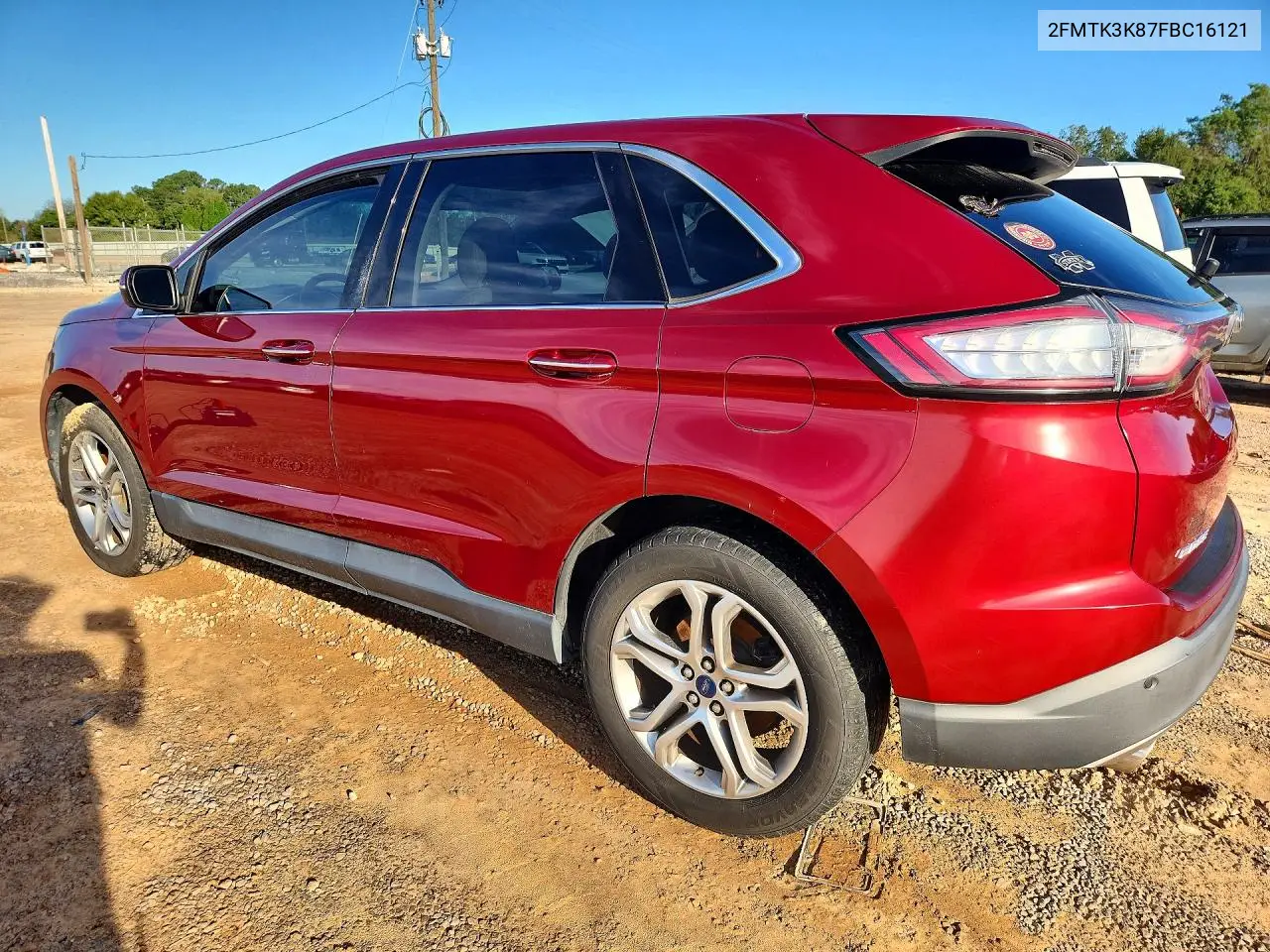 2015 FORD EDGE VIN 2FMTK3K87FBC16121 — фото 2