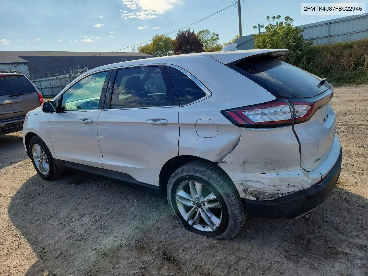 2015 FORD EDGE VIN 2FMTK4J87FBC22945 — фото 2