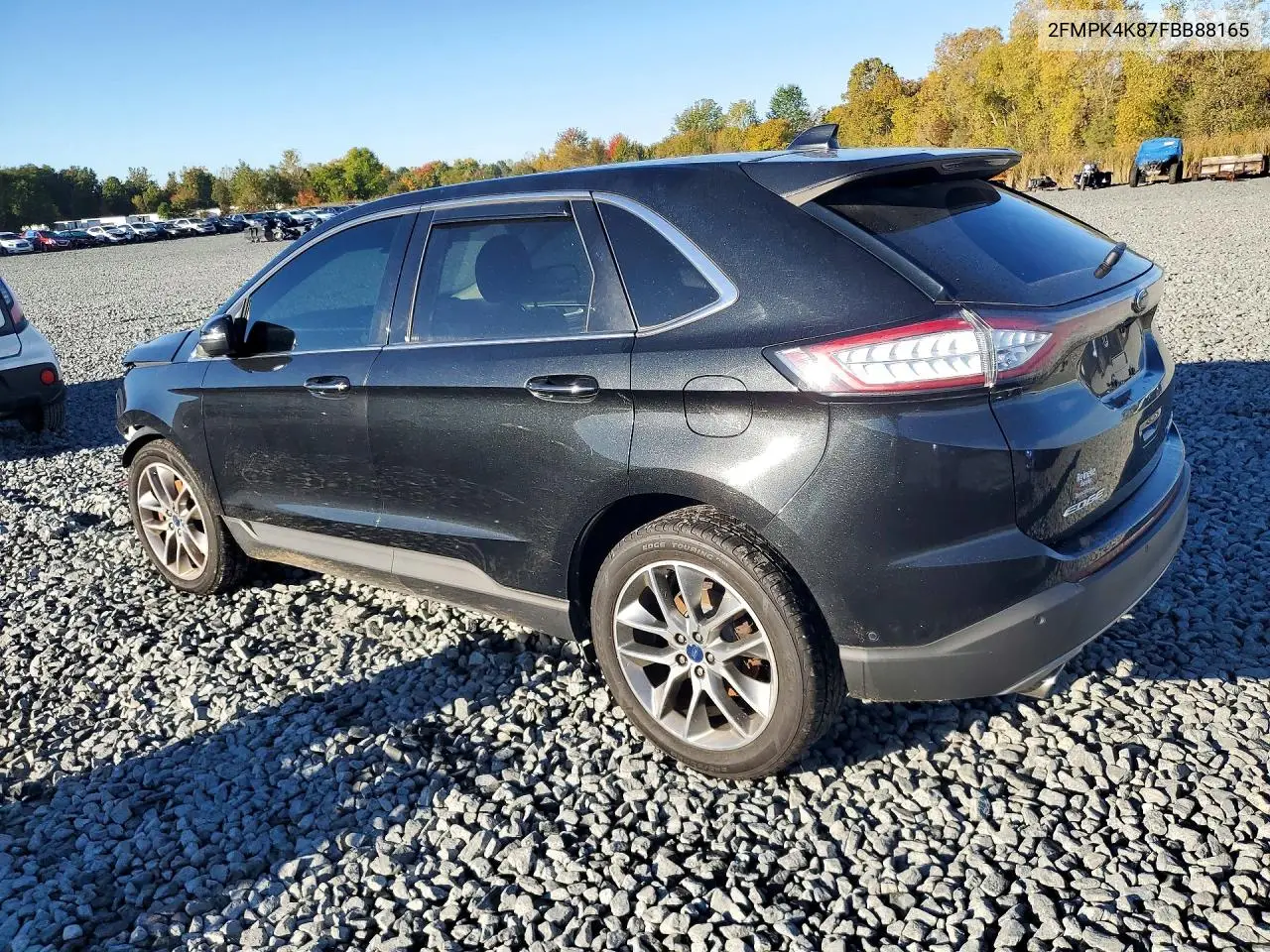2015 FORD EDGE VIN 2FMPK4K87FBB88165 — фото 2