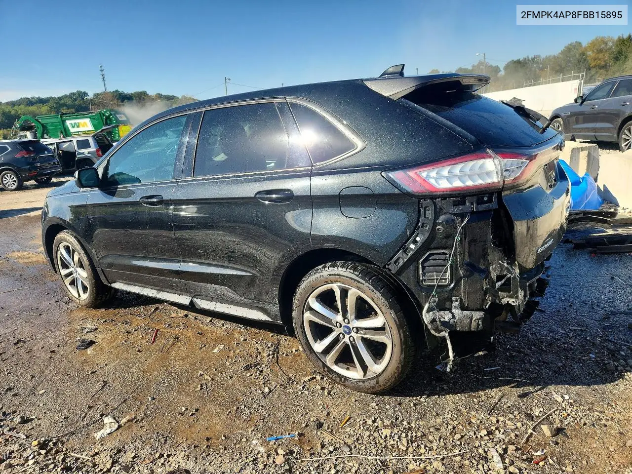 2015 FORD EDGE VIN 2FMPK4AP8FBB15895 — фото 2