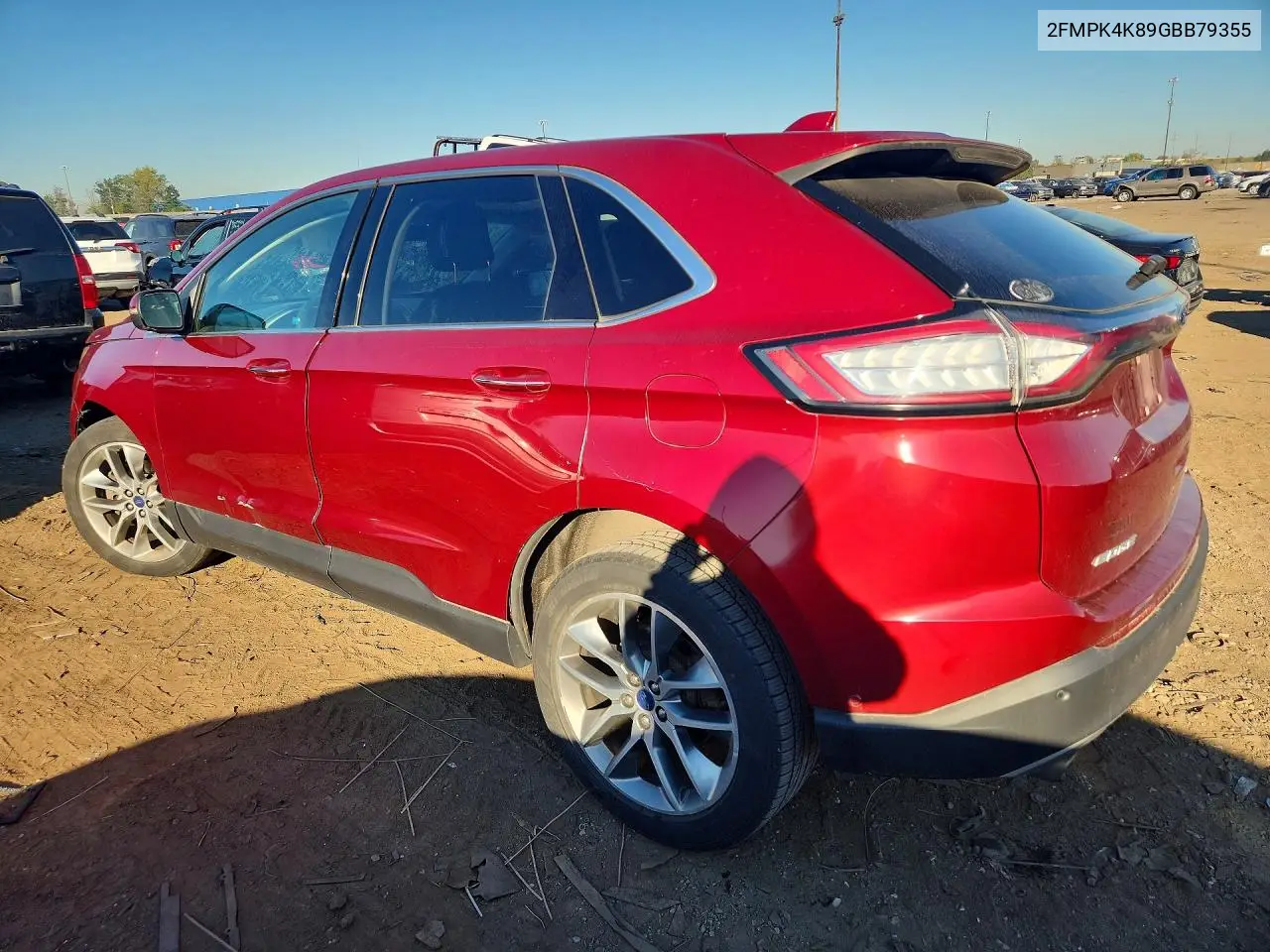 2016 FORD EDGE VIN 2FMPK4K89GBB79355 — фото 2
