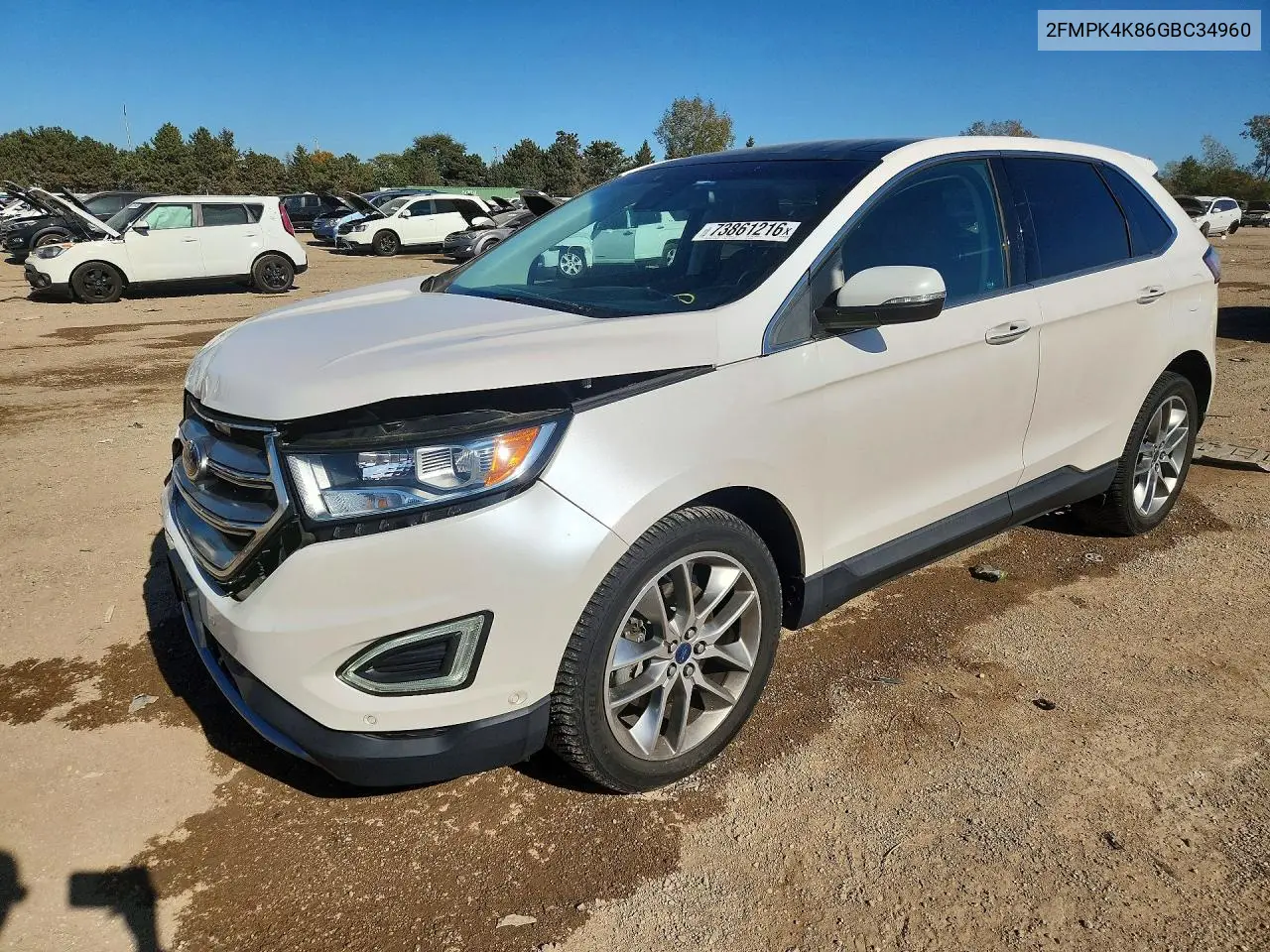 FORD EDGE 2016, VIN 2FMPK4K86GBC34960