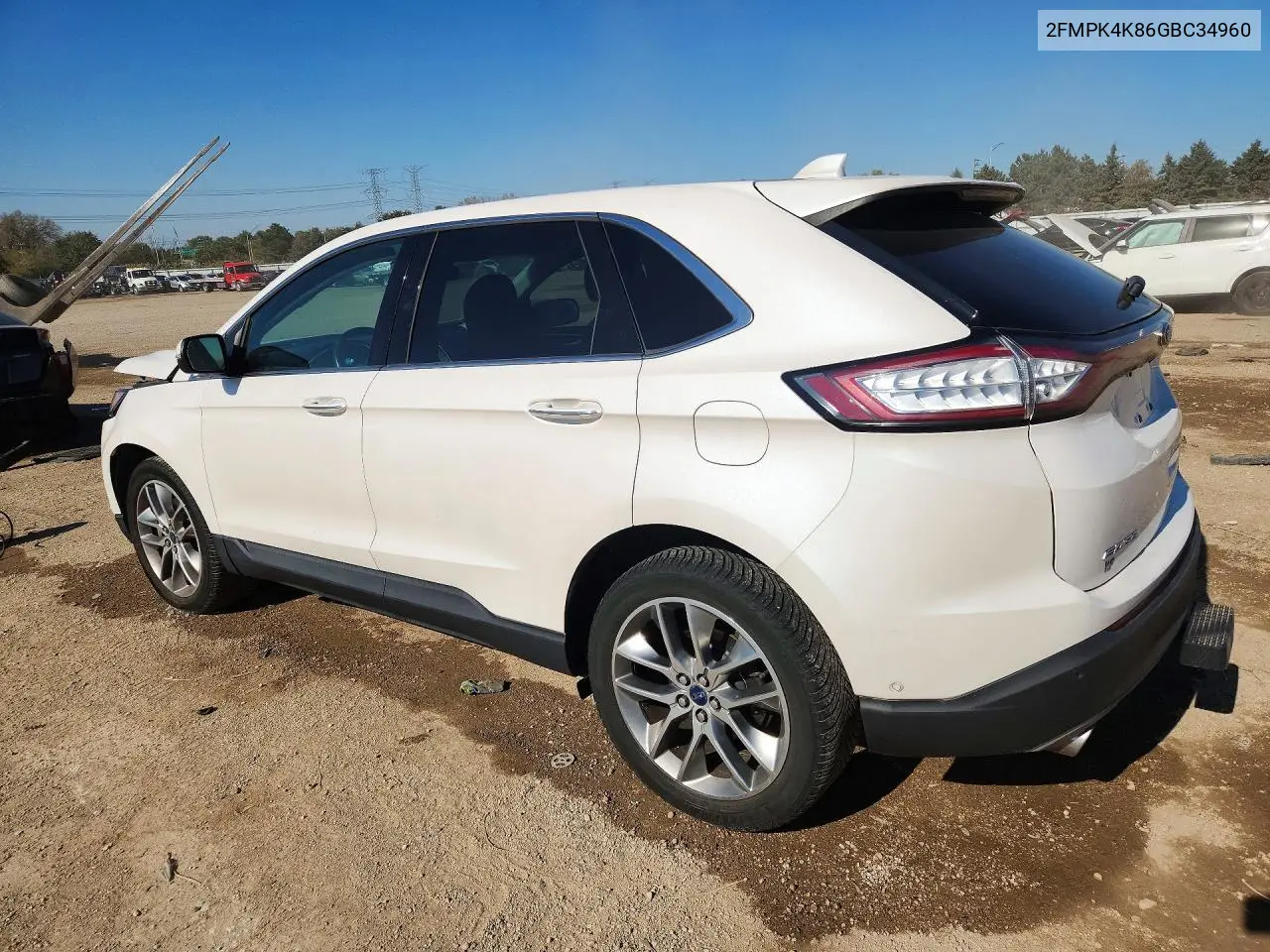 2016 FORD EDGE VIN 2FMPK4K86GBC34960 — фото 2