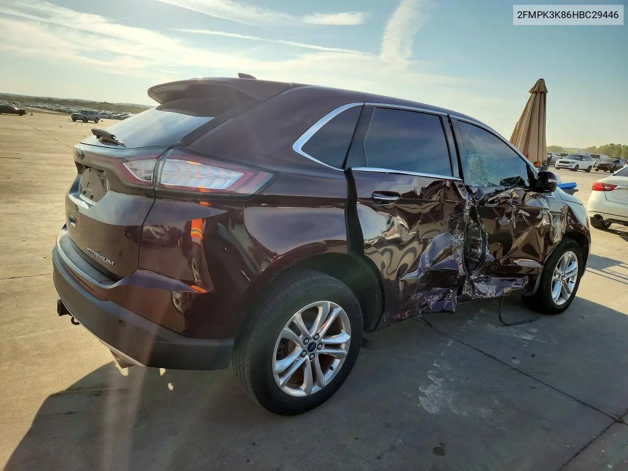 2017 FORD EDGE VIN 2FMPK3K86HBC29446 — фото 3