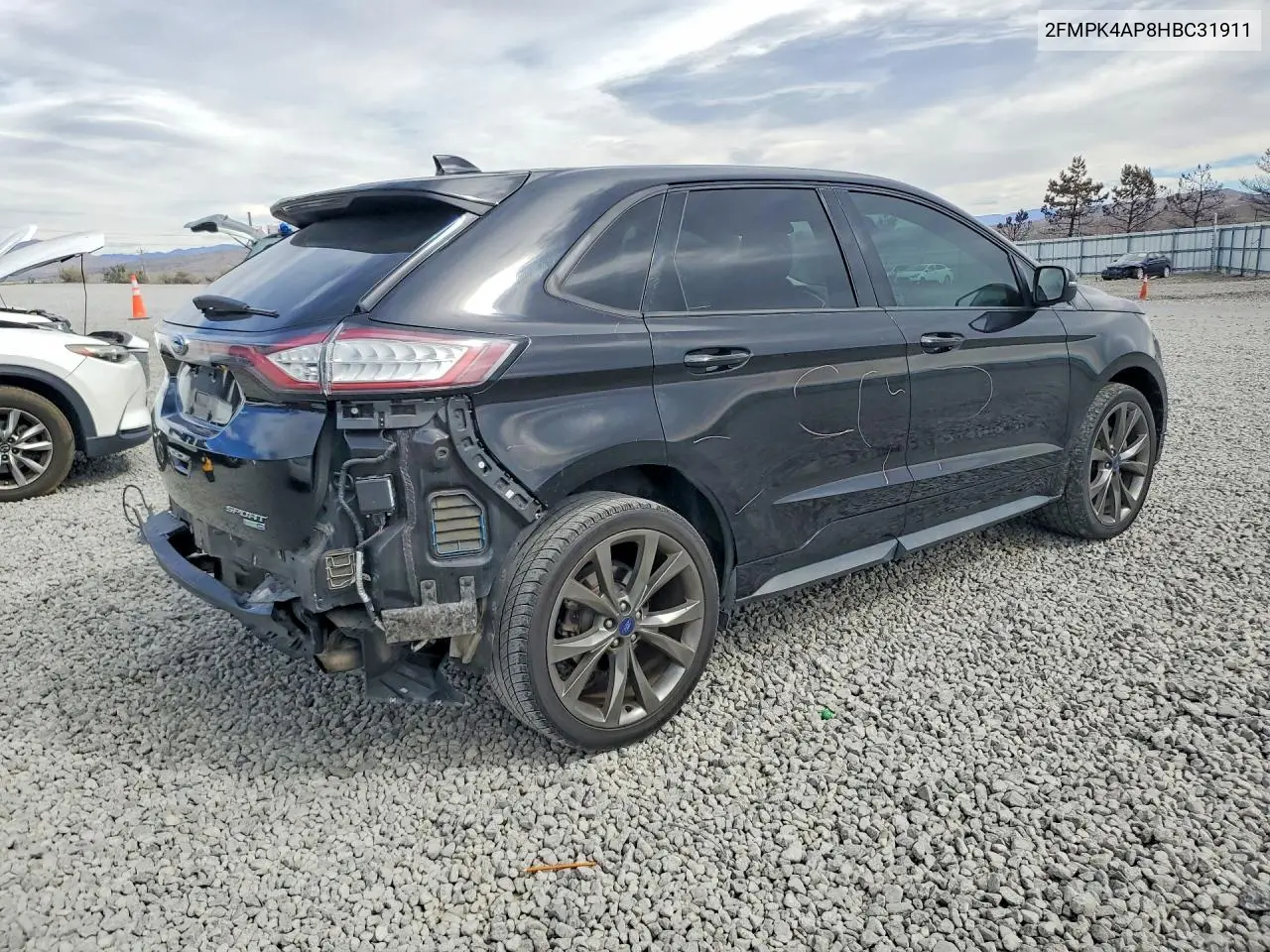 2017 FORD EDGE VIN 2FMPK4AP8HBC31911 — фото 3