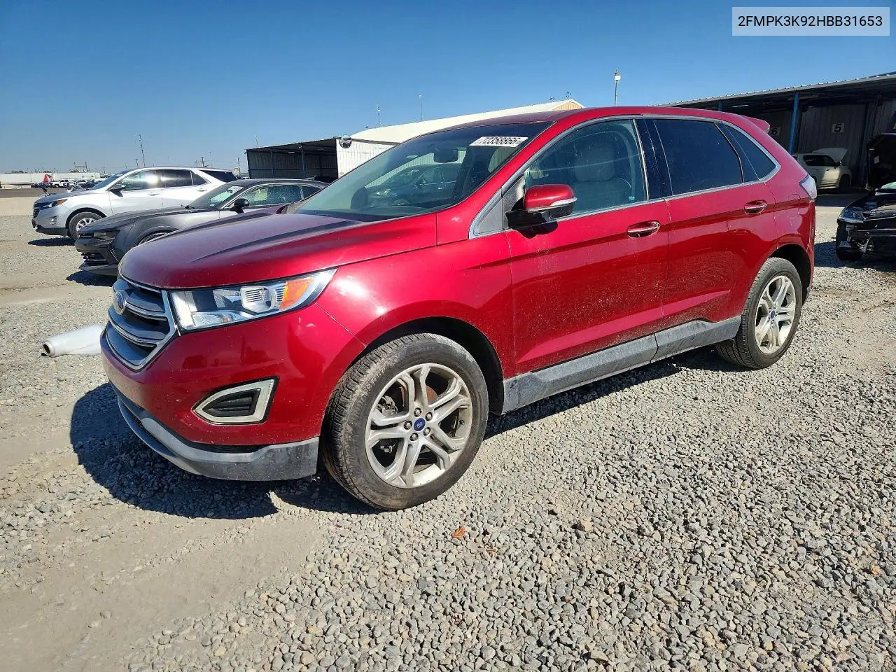 FORD EDGE 2017, VIN 2FMPK3K92HBB31653