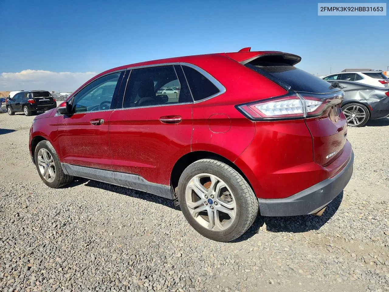 2017 FORD EDGE VIN 2FMPK3K92HBB31653 — фото 2