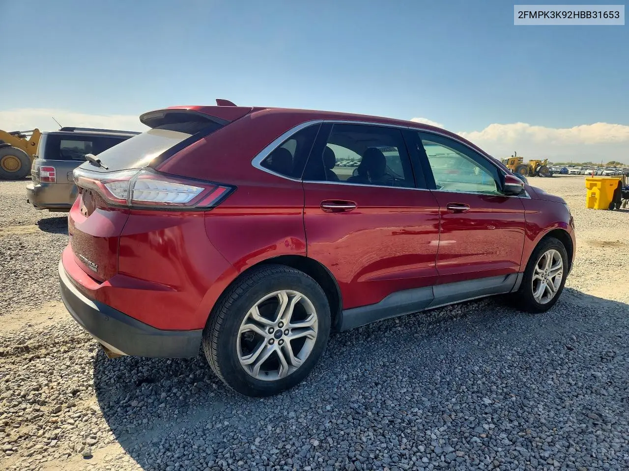 2017 FORD EDGE VIN 2FMPK3K92HBB31653 — фото 3