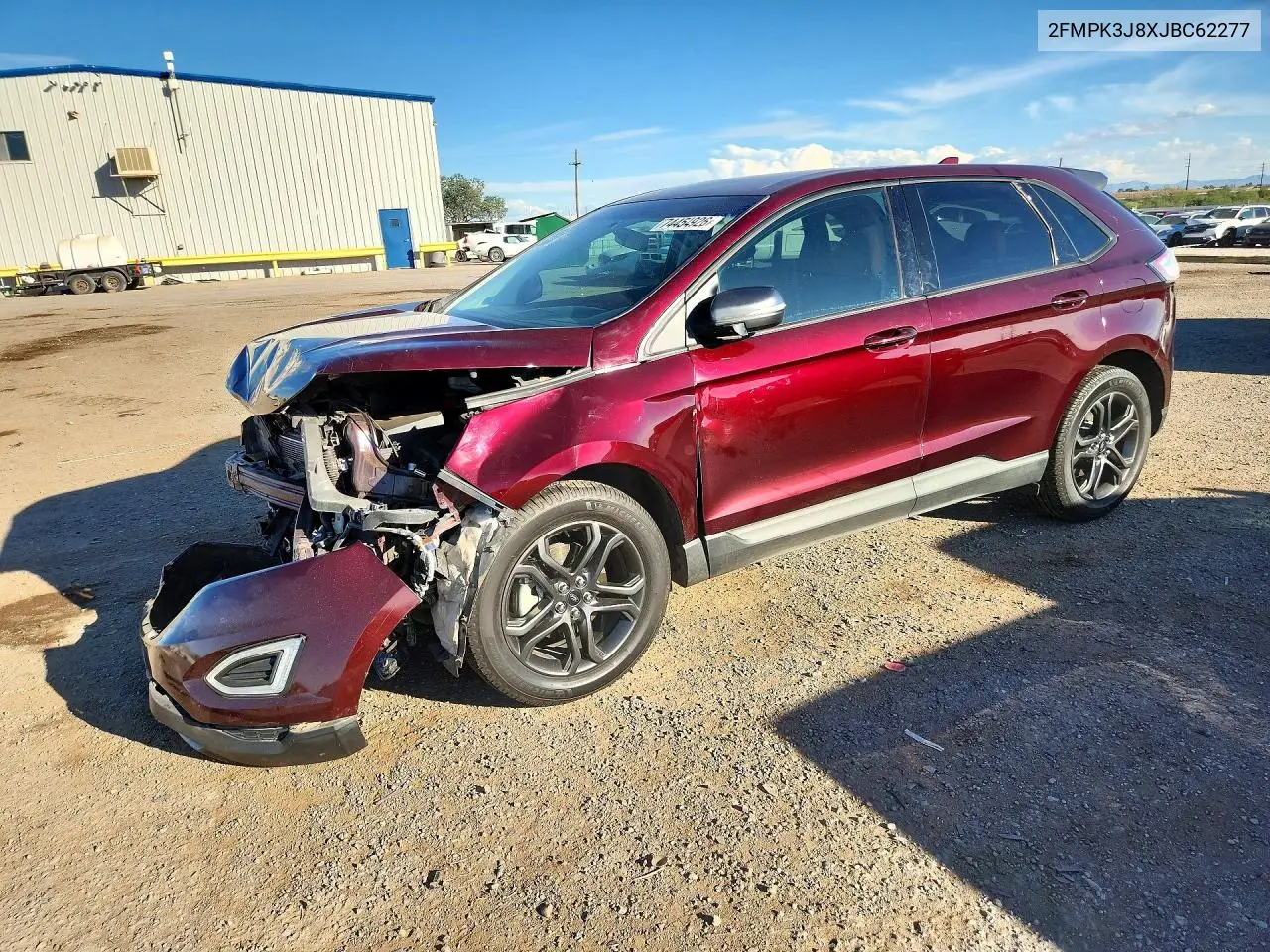 FORD EDGE 2018, VIN 2FMPK3J8XJBC62277