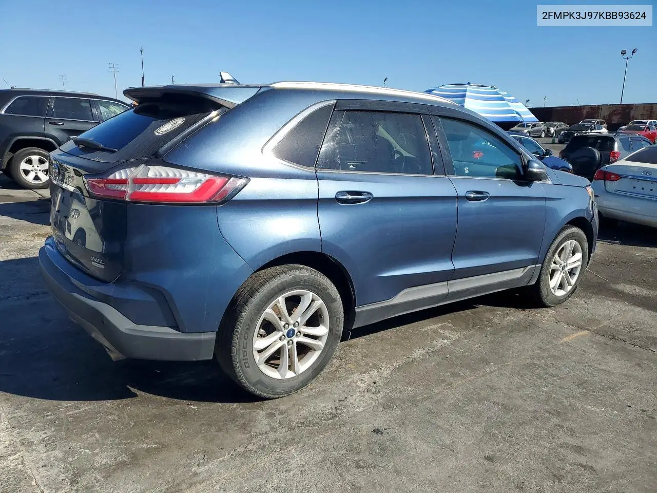 2019 FORD EDGE VIN 2FMPK3J97KBB93624 — фото 3
