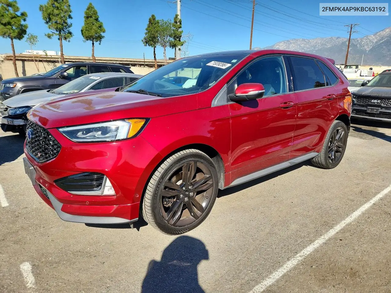 FORD EDGE 2019, VIN 2FMPK4AP9KBC63192