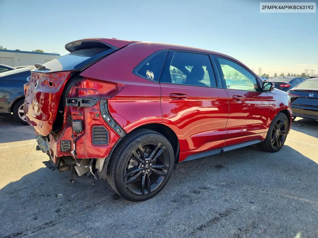 2019 FORD EDGE VIN 2FMPK4AP9KBC63192 — фото 3