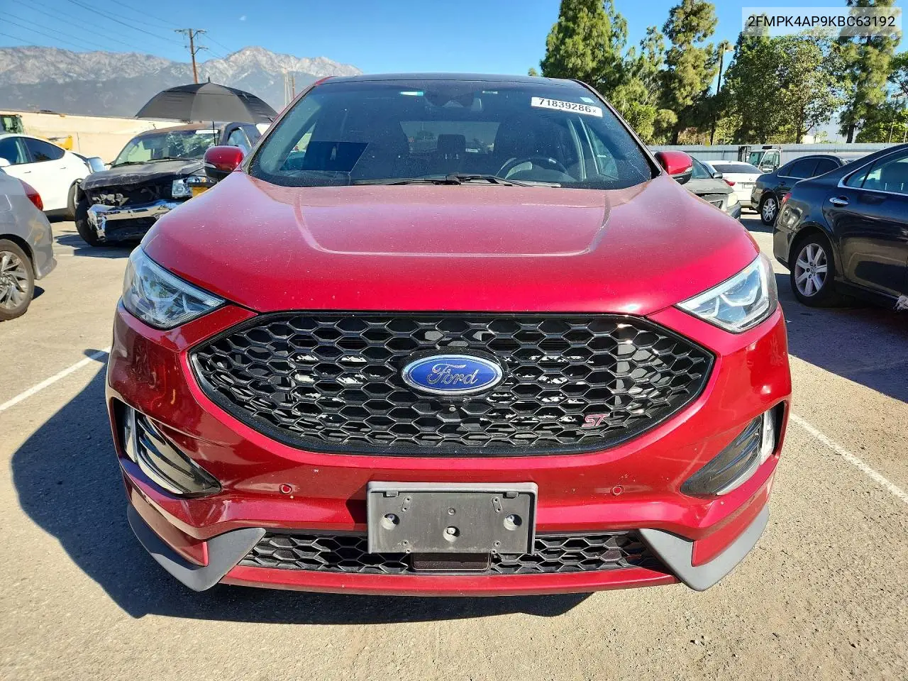 2019 FORD EDGE VIN 2FMPK4AP9KBC63192 — фото 5