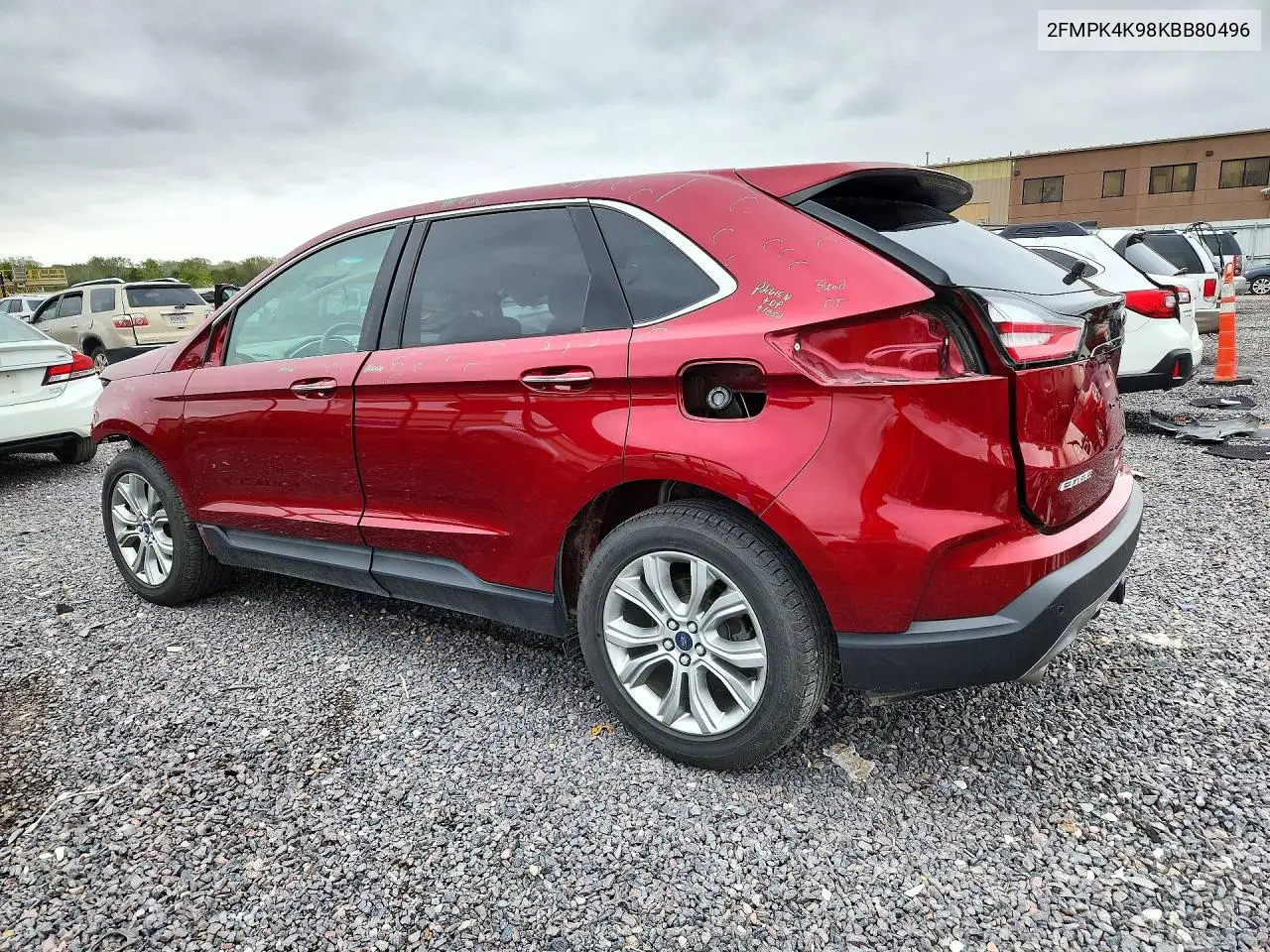 2019 FORD EDGE VIN 2FMPK4K98KBB80496 — фото 2