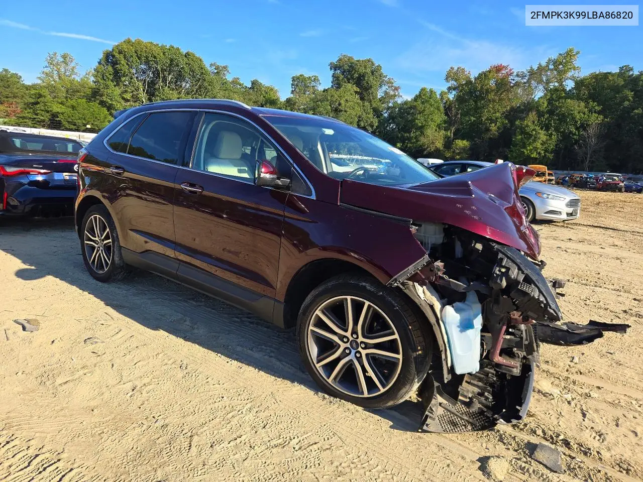 2020 FORD EDGE VIN 2FMPK3K99LBA86820 — фото 4
