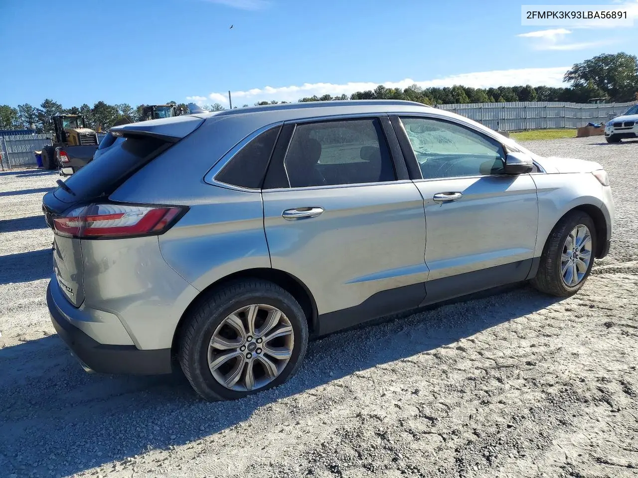 2020 FORD EDGE VIN 2FMPK3K93LBA56891 — фото 3