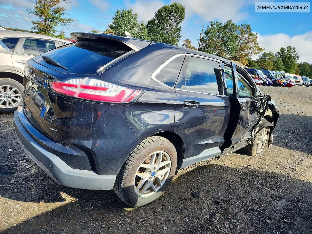 2021 FORD EDGE VIN 2FMPK4J9XMBA28952 — фото 3