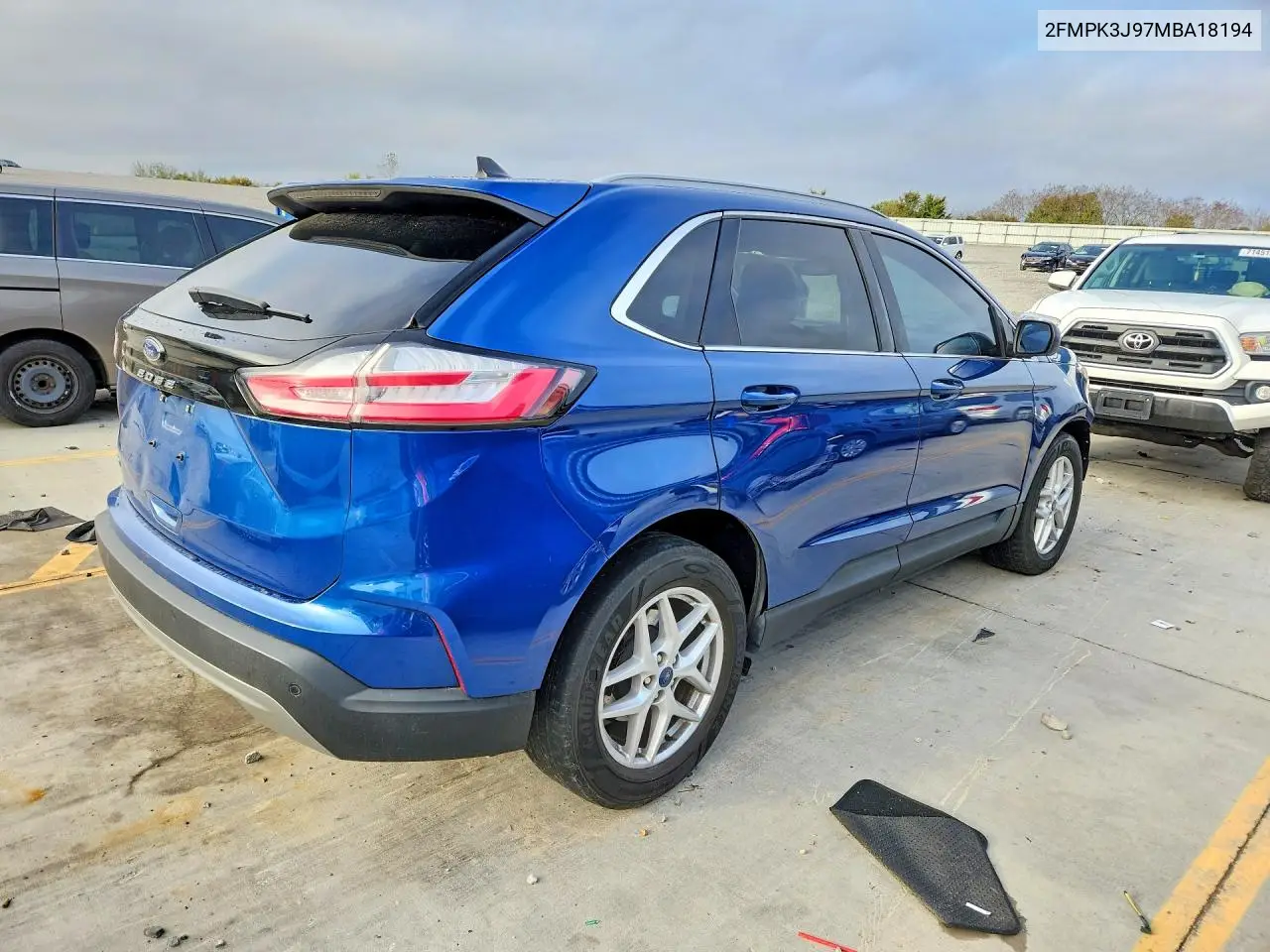 2021 FORD EDGE VIN 2FMPK3J97MBA18194 — фото 3