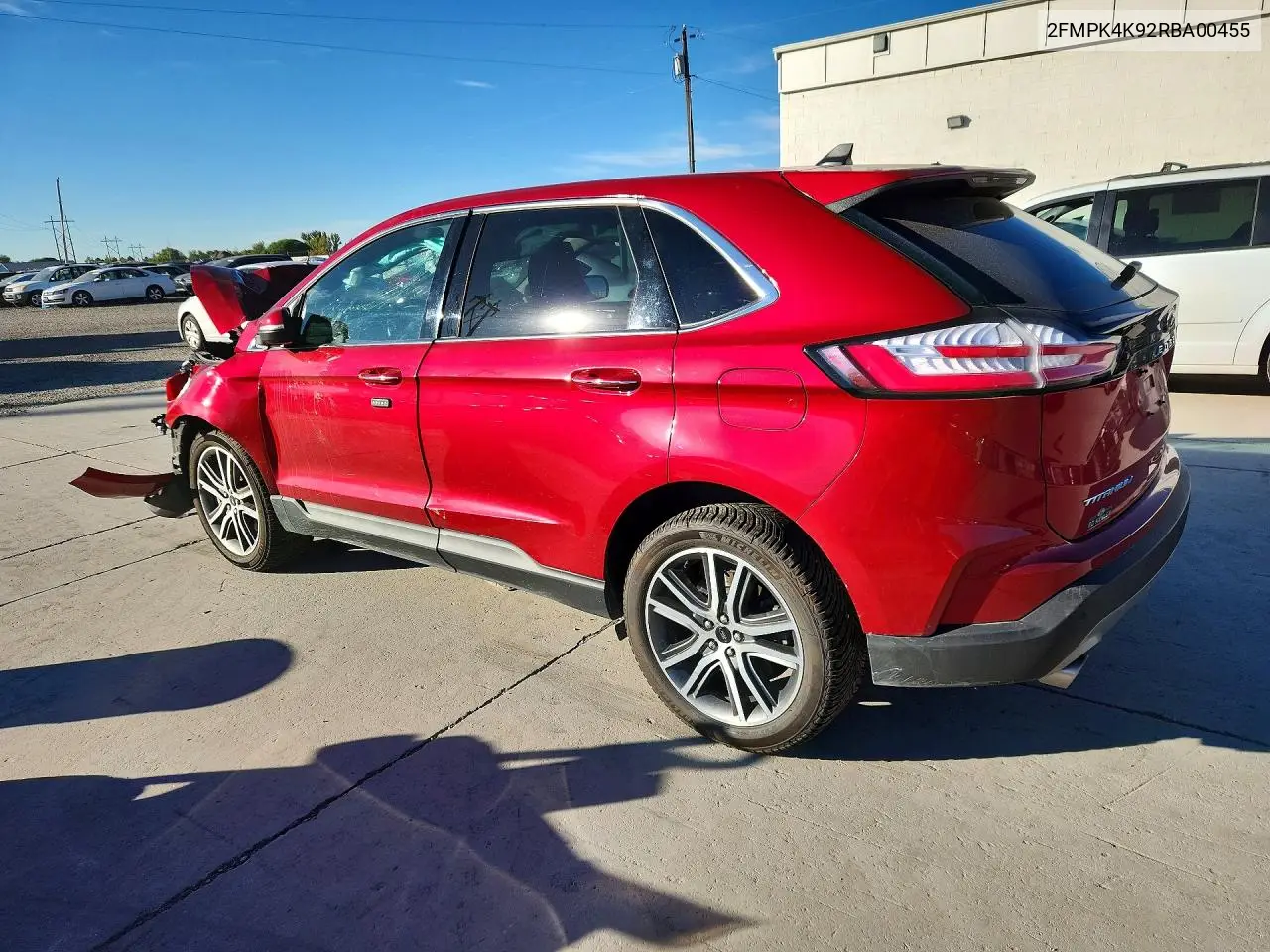 2024 FORD EDGE VIN 2FMPK4K92RBA00455 — фото 2