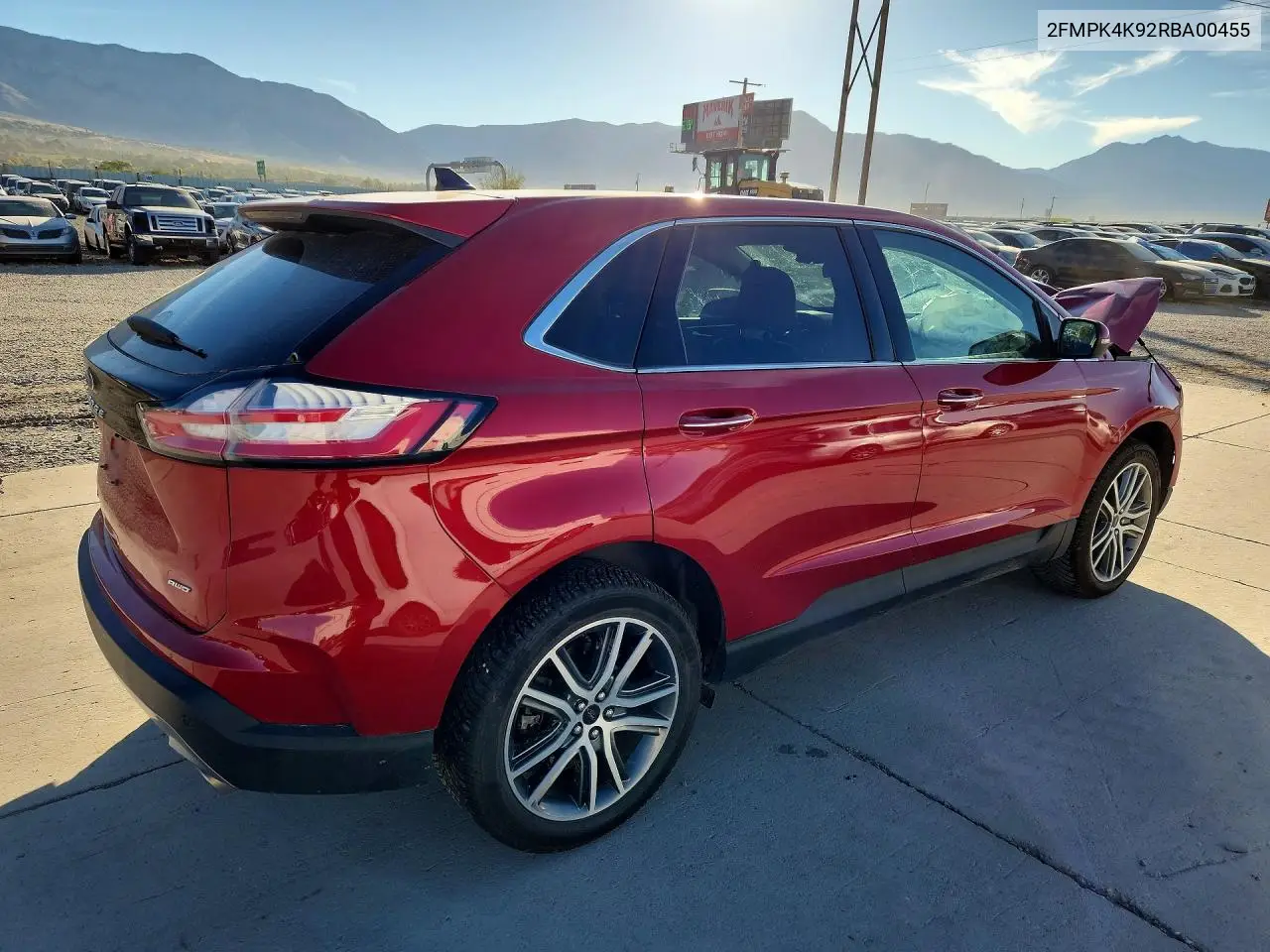 2024 FORD EDGE VIN 2FMPK4K92RBA00455 — фото 3