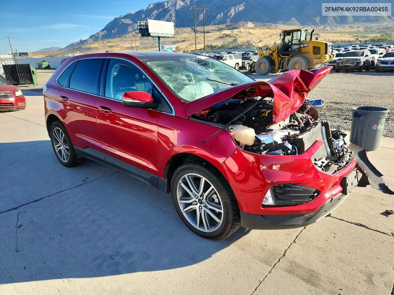 2024 FORD EDGE VIN 2FMPK4K92RBA00455 — фото 4