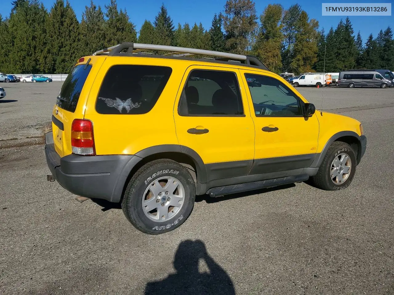 2003 FORD ESCAPE VIN 1FMYU93193KB13286 — фото 3