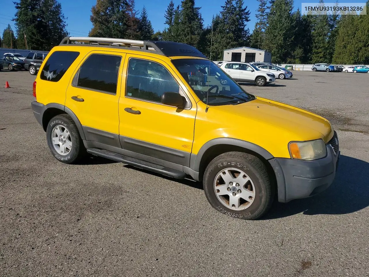 2003 FORD ESCAPE VIN 1FMYU93193KB13286 — фото 4