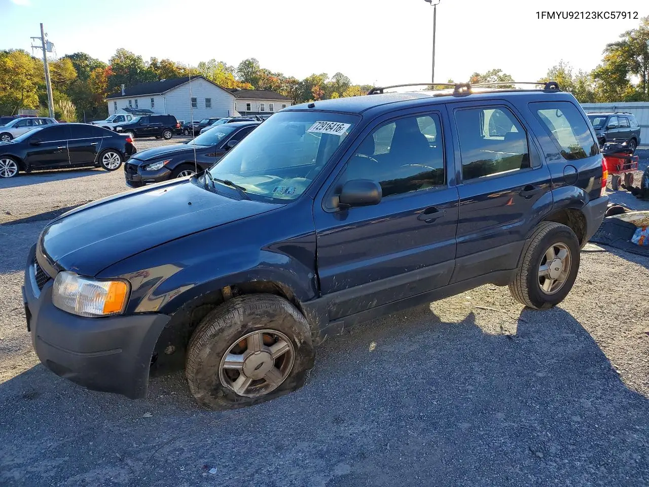 FORD ESCAPE 2003, VIN 1FMYU92123KC57912