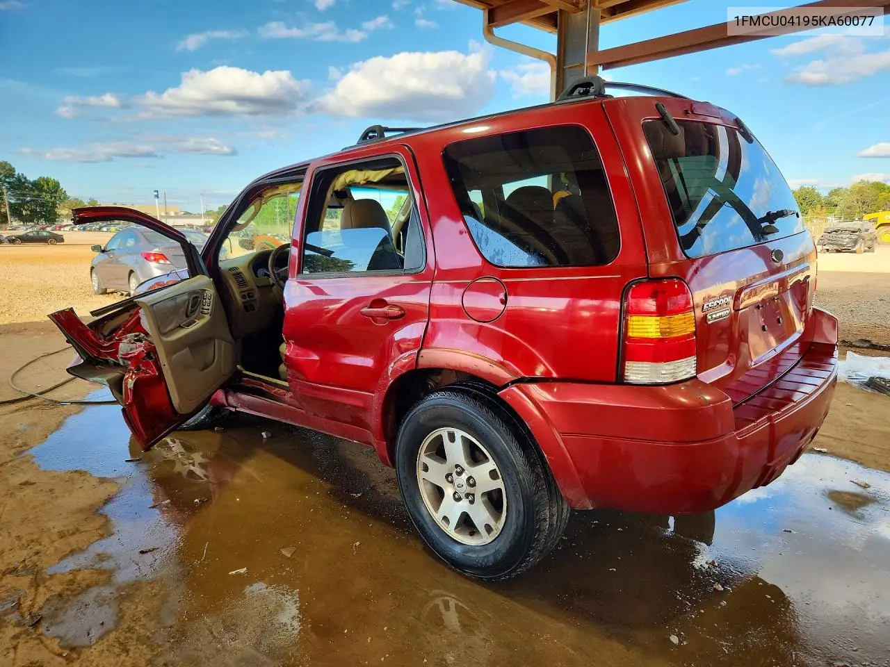 2005 FORD ESCAPE VIN 1FMCU04195KA60077 — фото 2