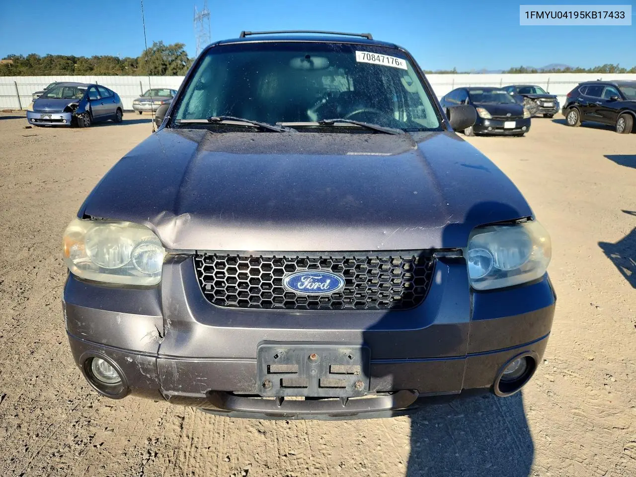 2005 FORD ESCAPE VIN 1FMYU04195KB17433 — фото 5