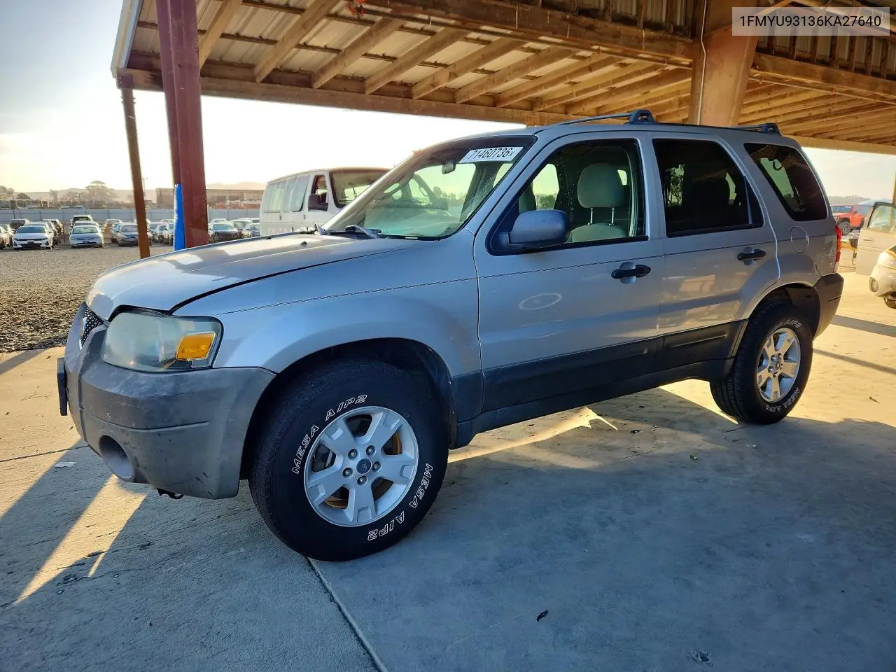 FORD ESCAPE 2006, VIN 1FMYU93136KA27640