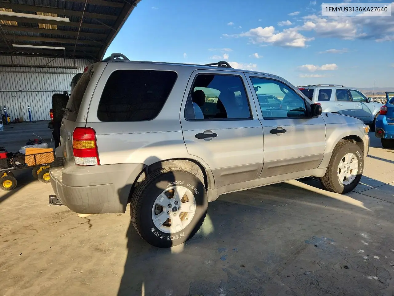 2006 FORD ESCAPE VIN 1FMYU93136KA27640 — фото 3