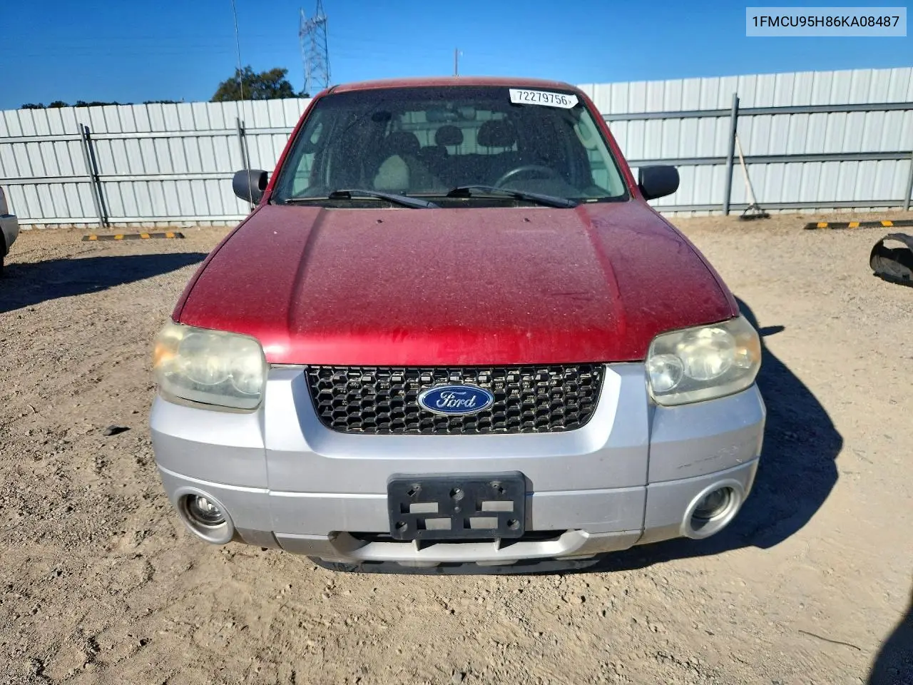 2006 FORD ESCAPE VIN 1FMCU95H86KA08487 — фото 5