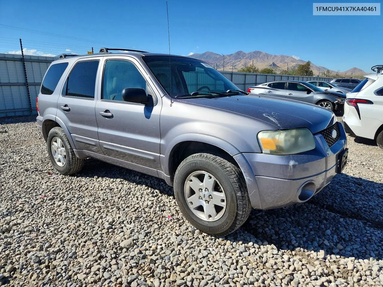 2007 FORD ESCAPE VIN 1FMCU941X7KA40461 — фото 4