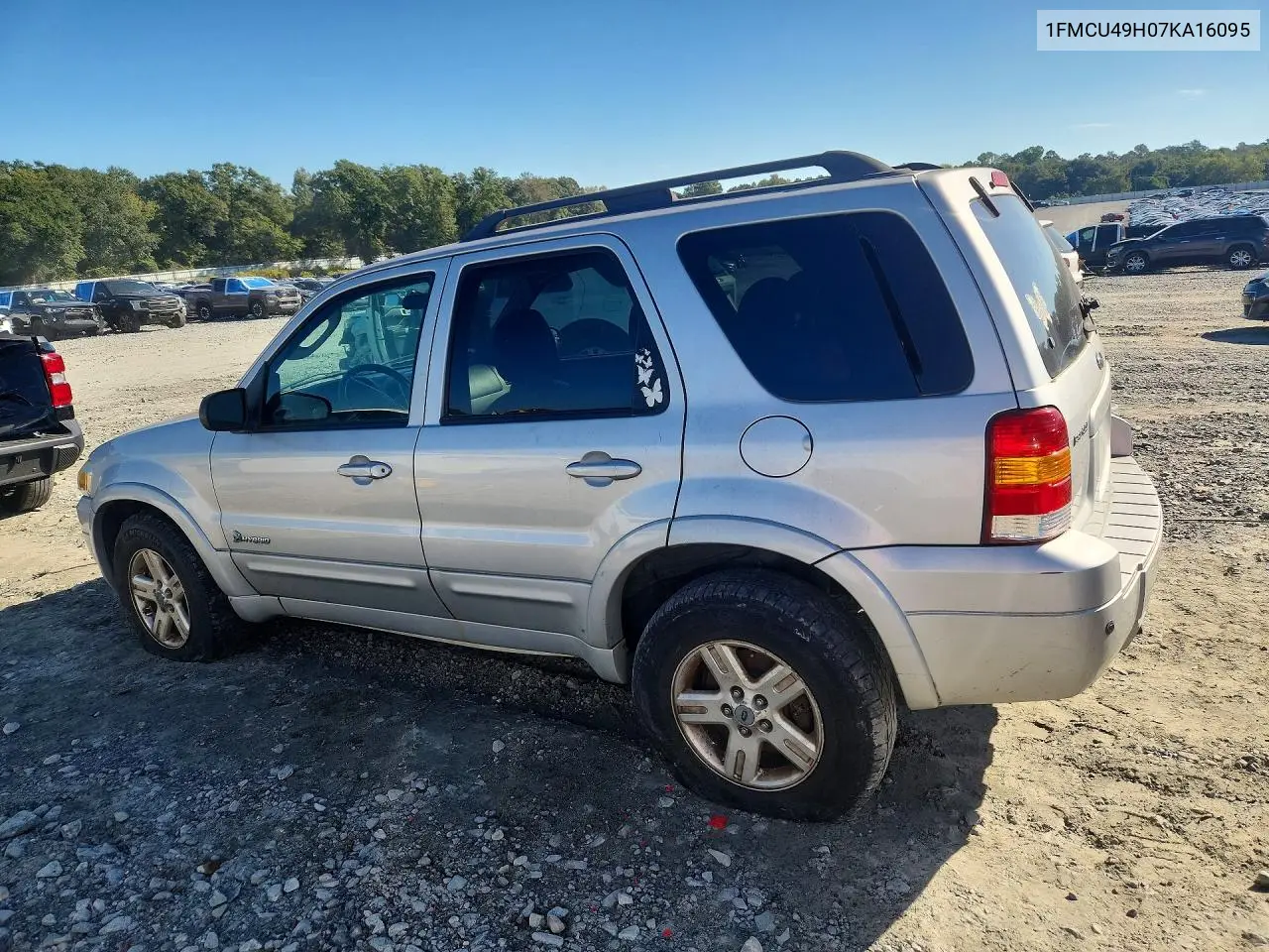 2007 FORD ESCAPE VIN 1FMCU49H07KA16095 — фото 2