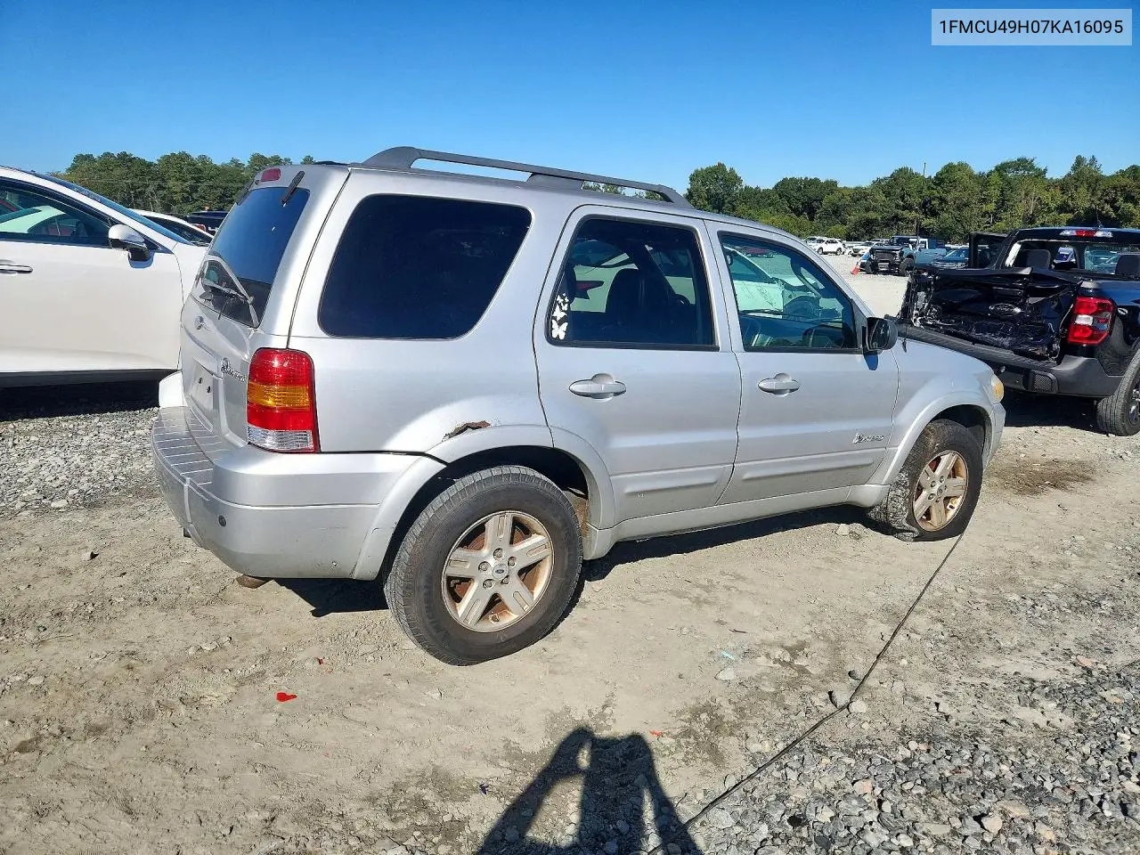 2007 FORD ESCAPE VIN 1FMCU49H07KA16095 — фото 3