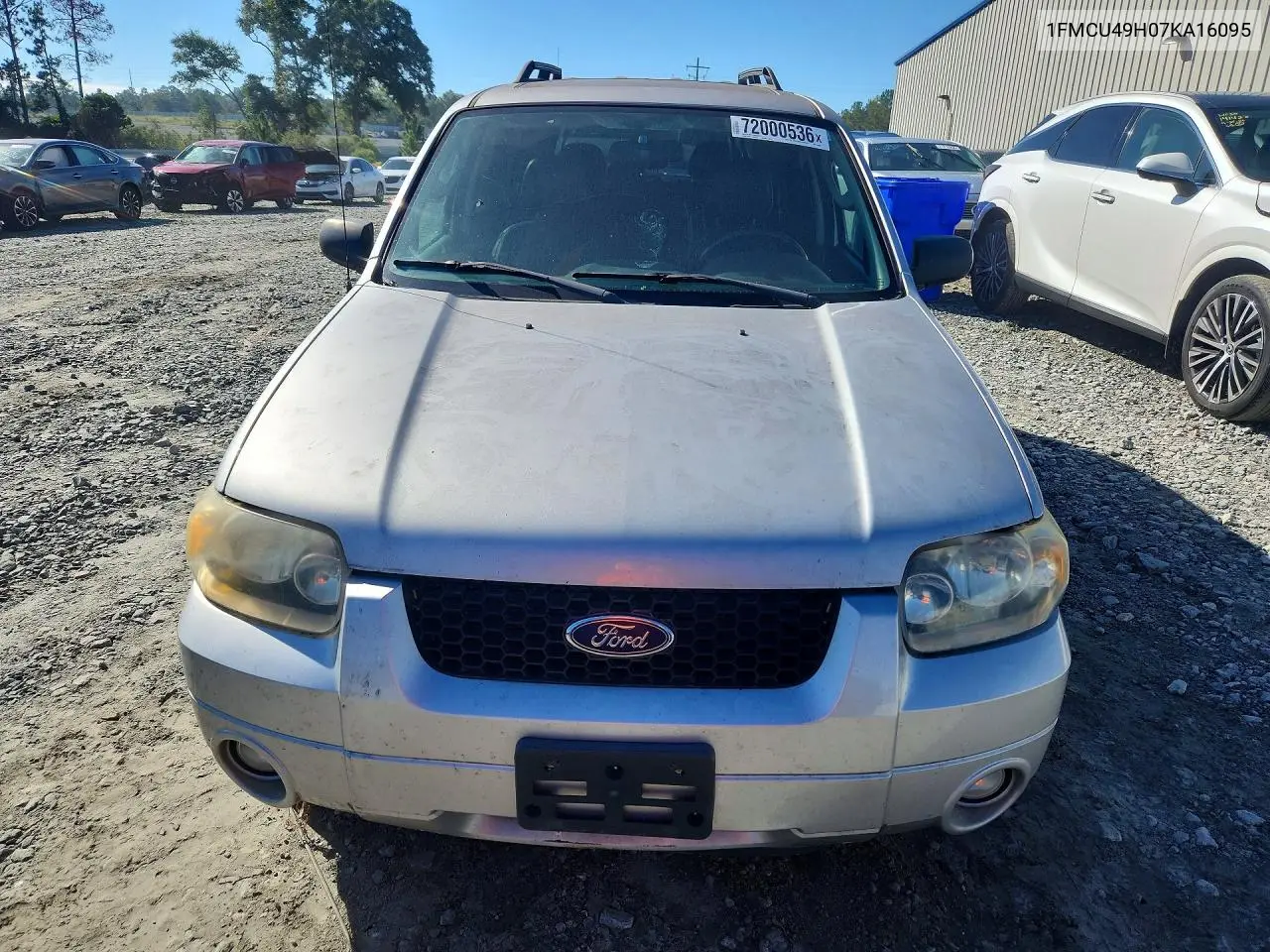 2007 FORD ESCAPE VIN 1FMCU49H07KA16095 — фото 5