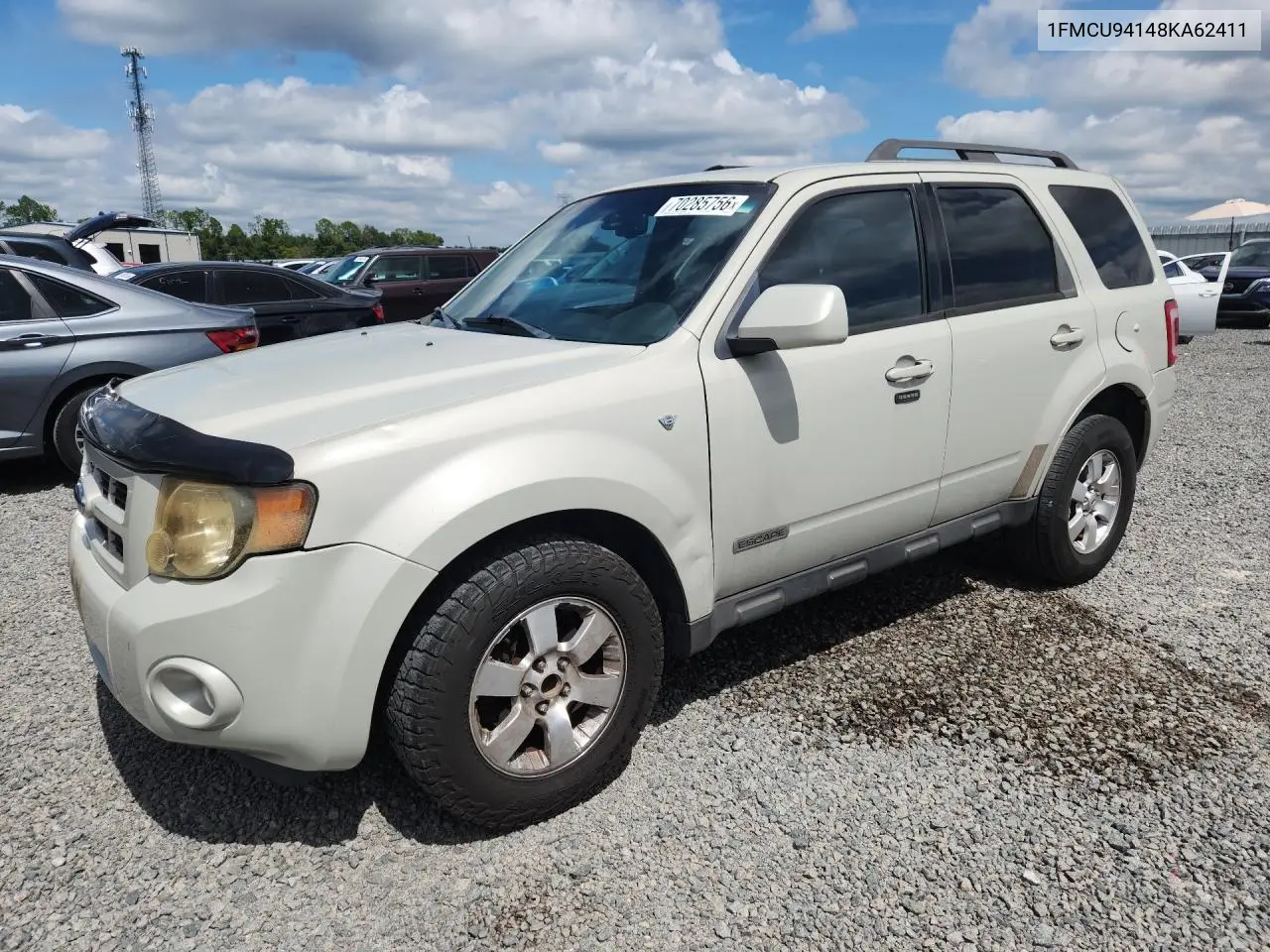2008 FORD ESCAPE VIN 1FMCU94148KA62411 — фото 1