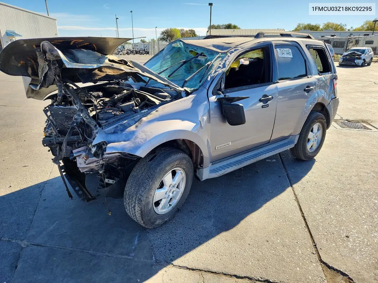 FORD ESCAPE 2008, VIN 1FMCU03Z18KC92295