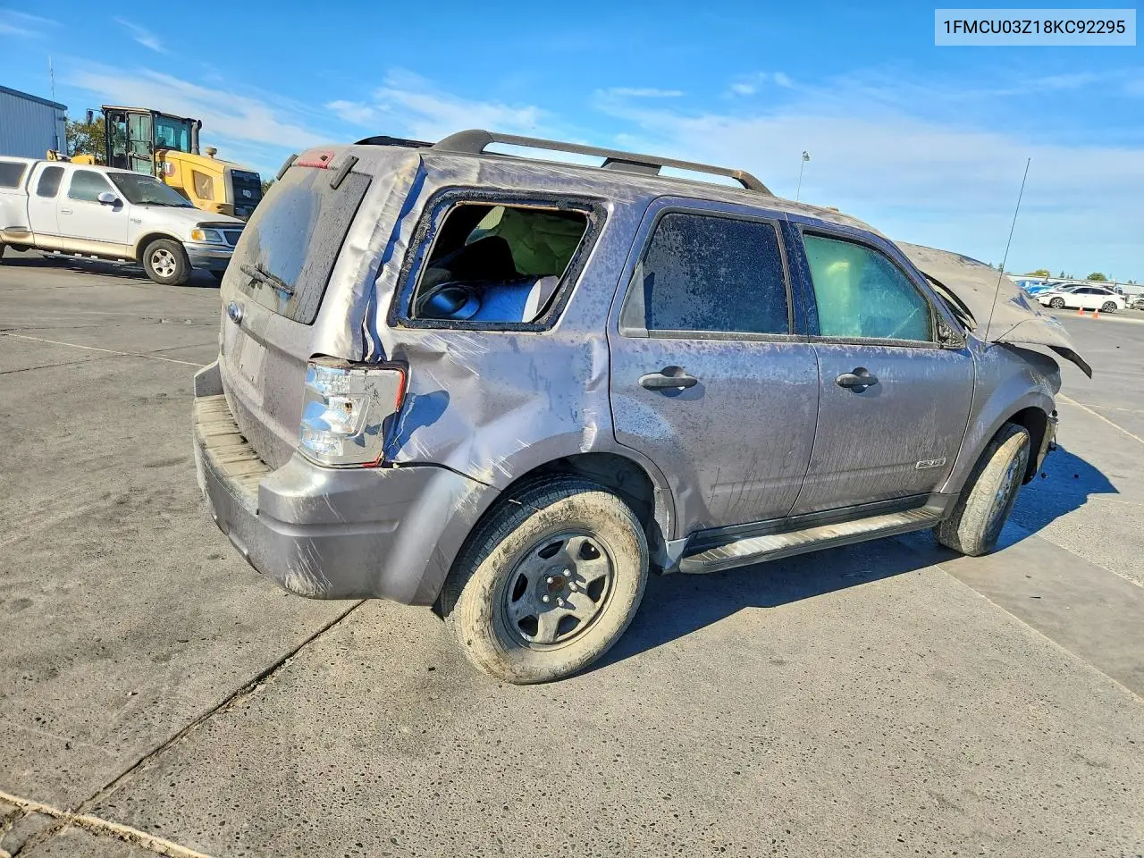 2008 FORD ESCAPE VIN 1FMCU03Z18KC92295 — фото 3