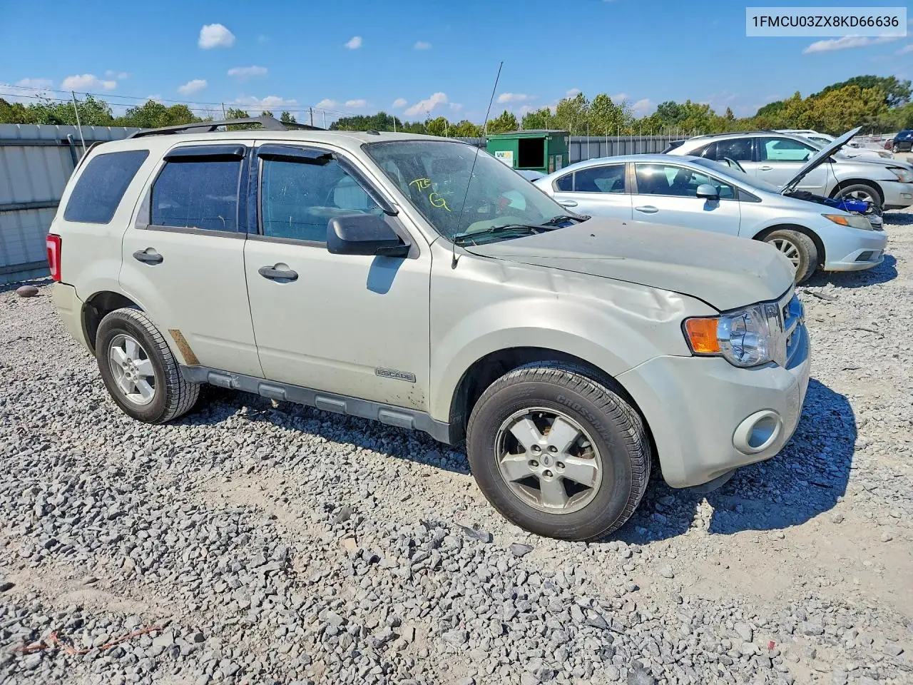 2008 FORD ESCAPE VIN 1FMCU03ZX8KD66636 — фото 4