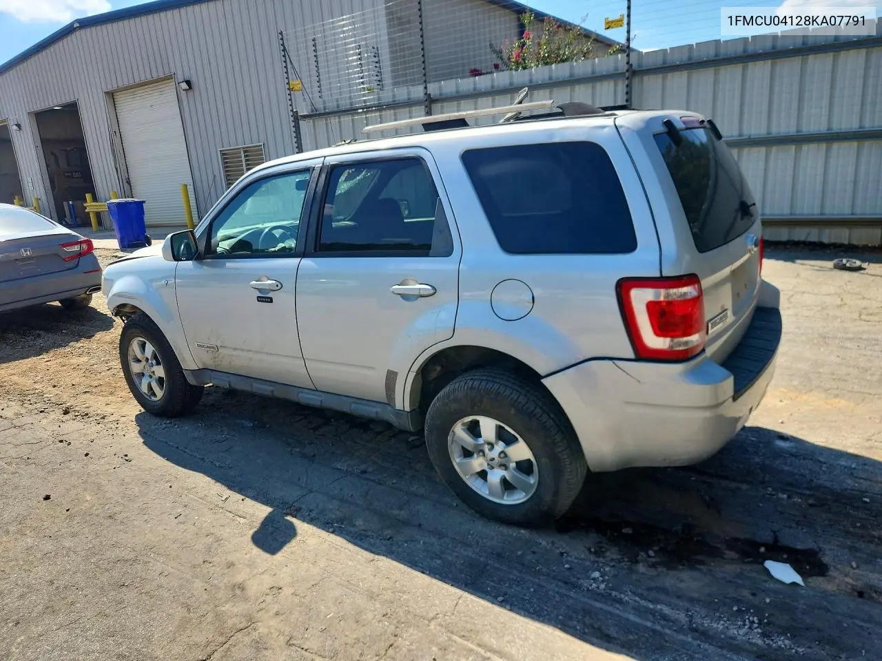 2008 FORD ESCAPE VIN 1FMCU04128KA07791 — фото 2