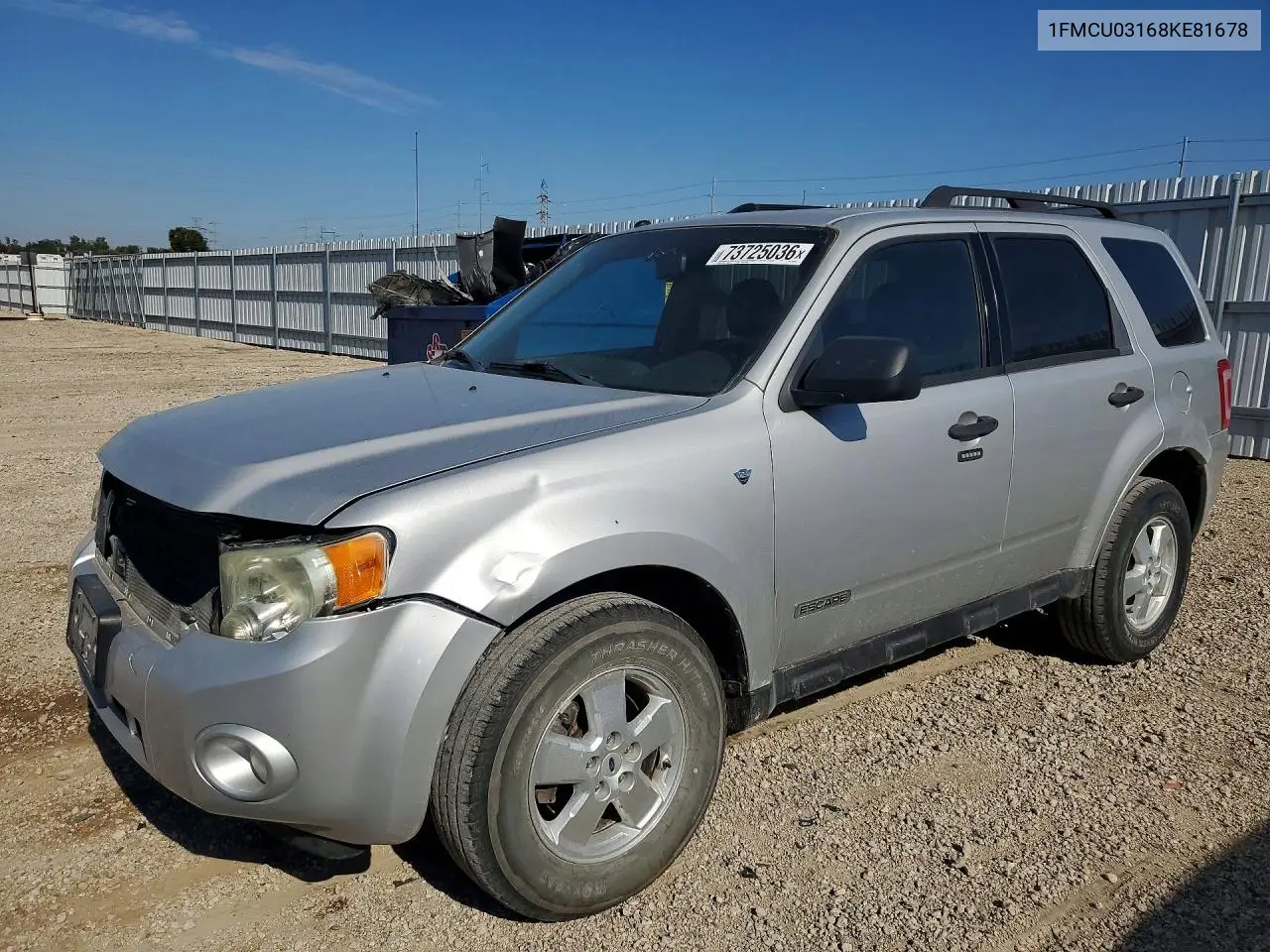 FORD ESCAPE 2008, VIN 1FMCU03168KE81678
