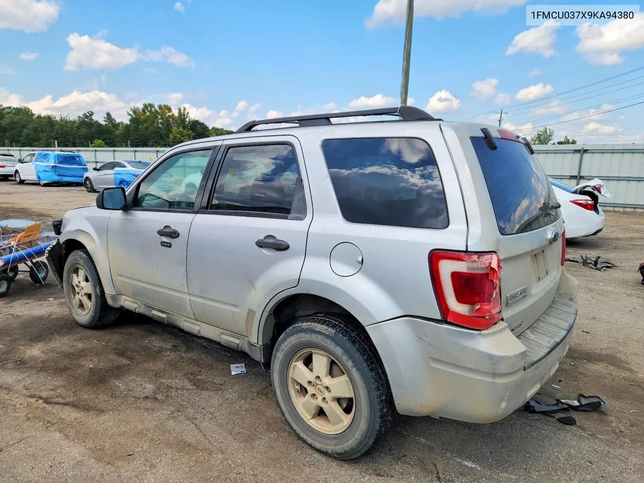 2009 FORD ESCAPE VIN 1FMCU037X9KA94380 — фото 2