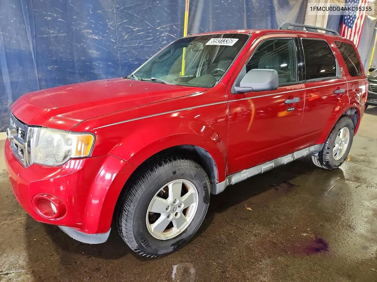 FORD ESCAPE 2010, VIN 1FMCU0DG4AKC95355