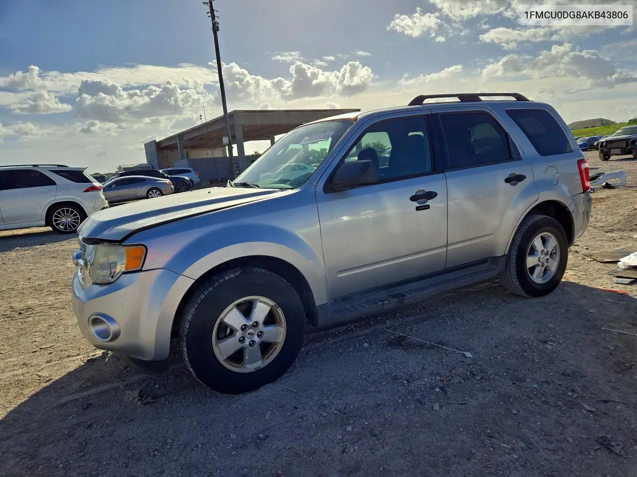 FORD ESCAPE 2010, VIN 1FMCU0DG8AKB43806